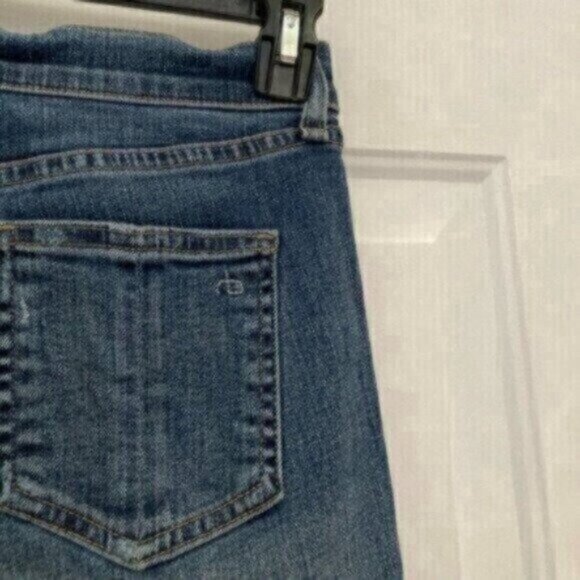 Rag & Bone High Rise Distressed Skinny Jeans Stretch Minimalist Slim - Picture 9 of 9